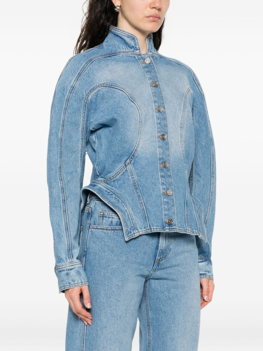 Mugler Medium Blue Denim Jacket