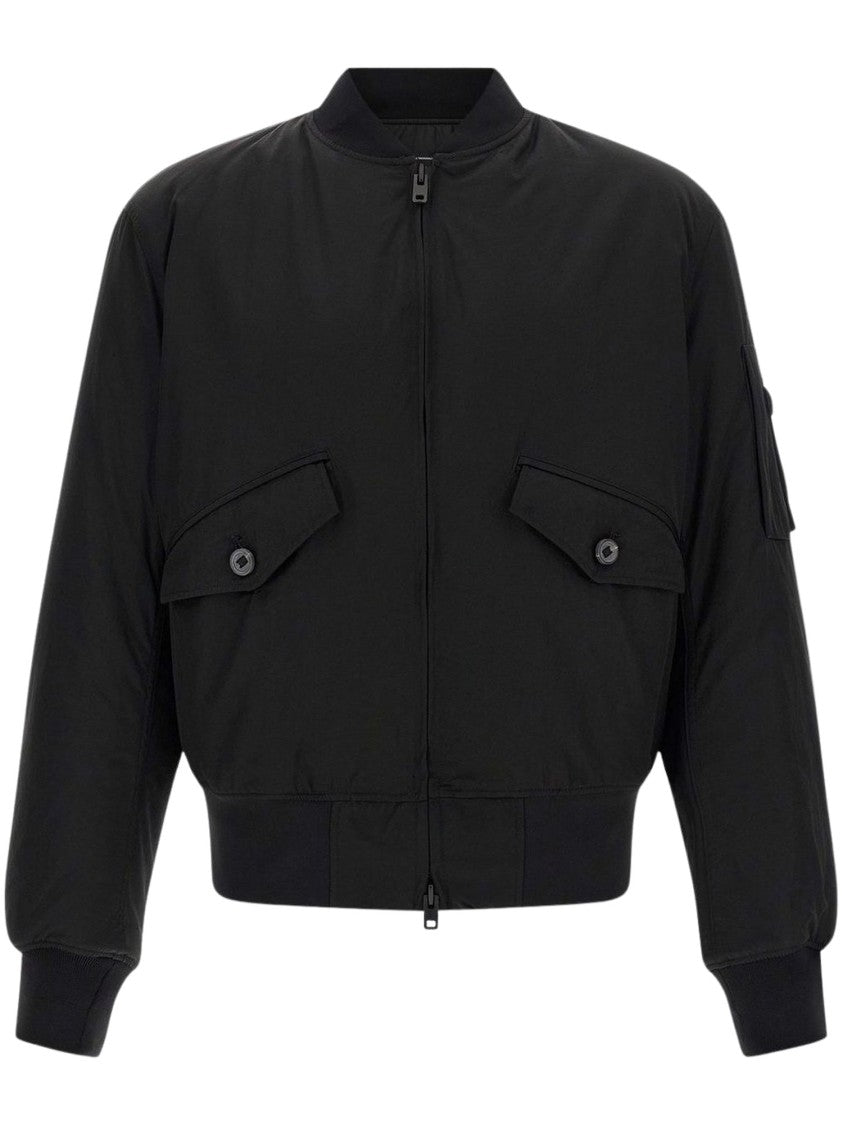 Y-3 M Bomber Black Cropped Zip Bomber Jacket