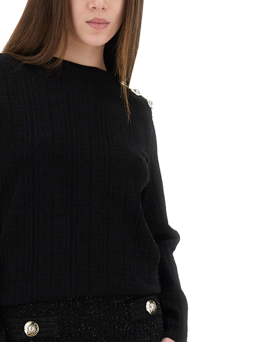 Balmain Textured Knit Top