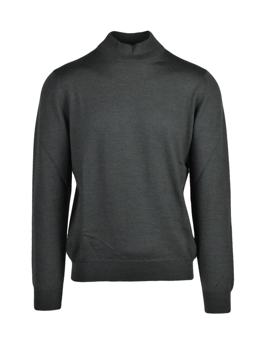 Gran Sasso Turtleneck Sweater With Fitted Silhouette In Vibrant Green