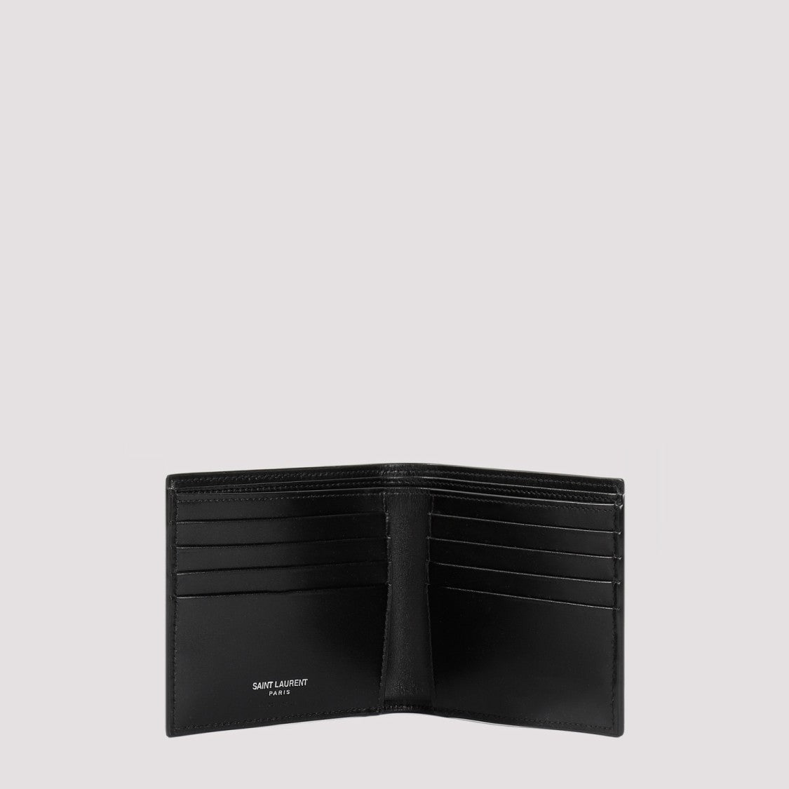 Saint Laurent Black Leather Credit Card Holder