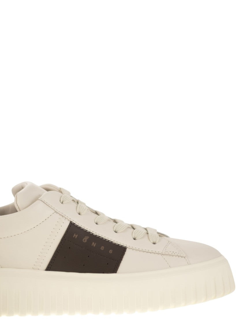 Hogan H-Stripes Leather Trainers
