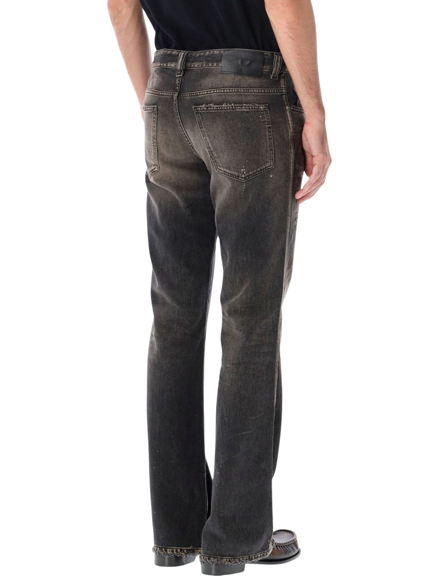 Diesel 1998 D-Buck Paint Splatter Vintage Grey Straight-Leg Jeans