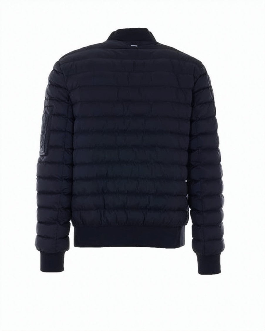 Herno Quilted Blue Padded Jacket With Functional Details