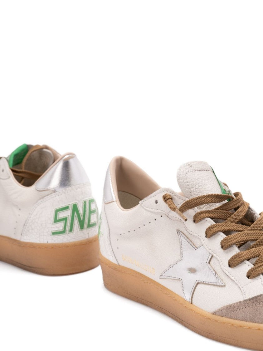 Golden Goose Low-Top Sneakers With Silver Star Accents