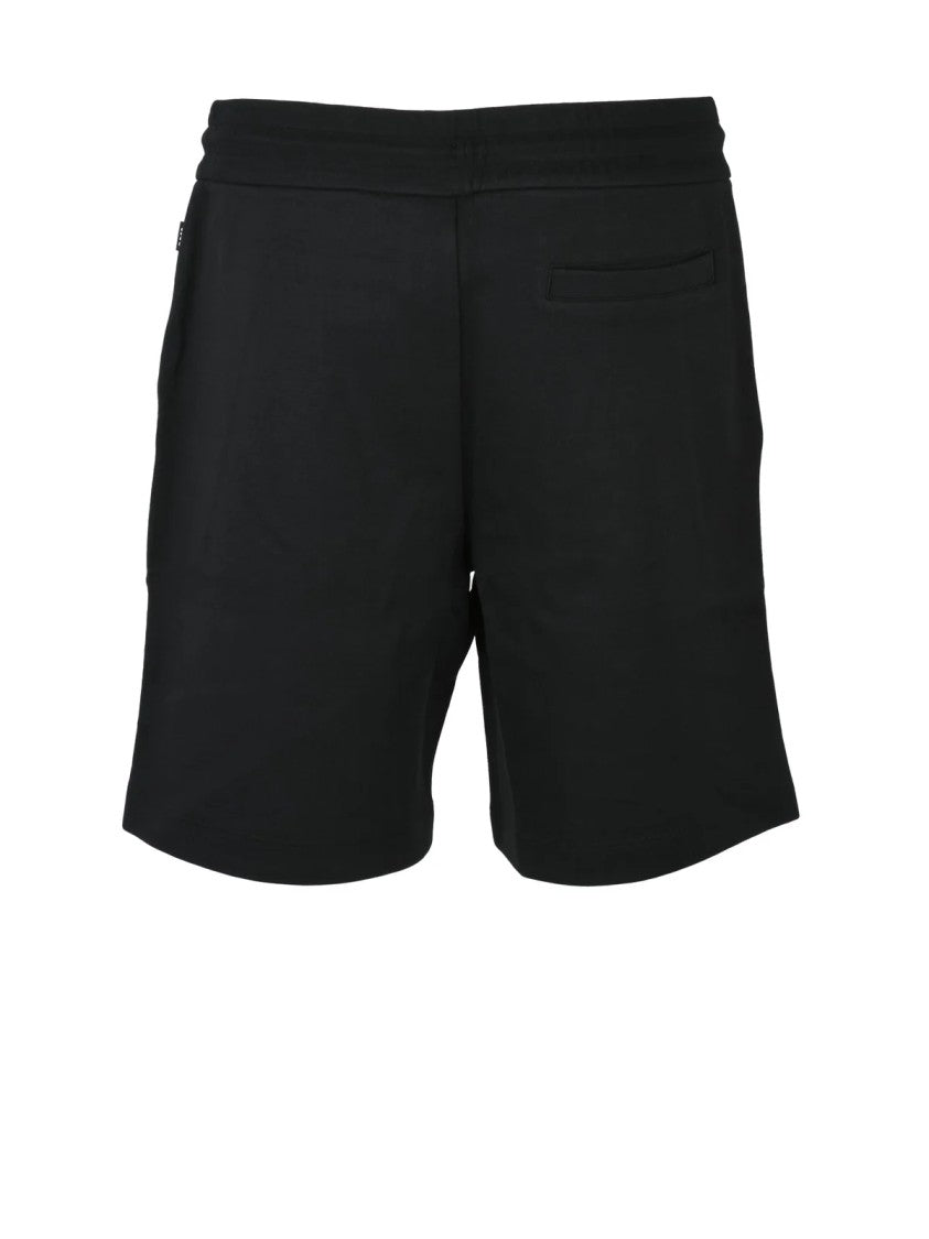 Boss Black Cotton Polyester Men Sweat Shorts