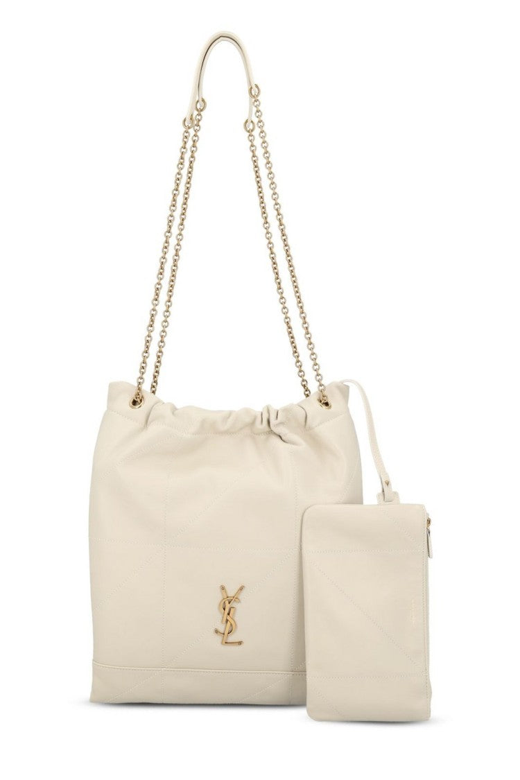 Saint Laurent Lambskin Shoulder Bag With Gold-Tone Chain Strap