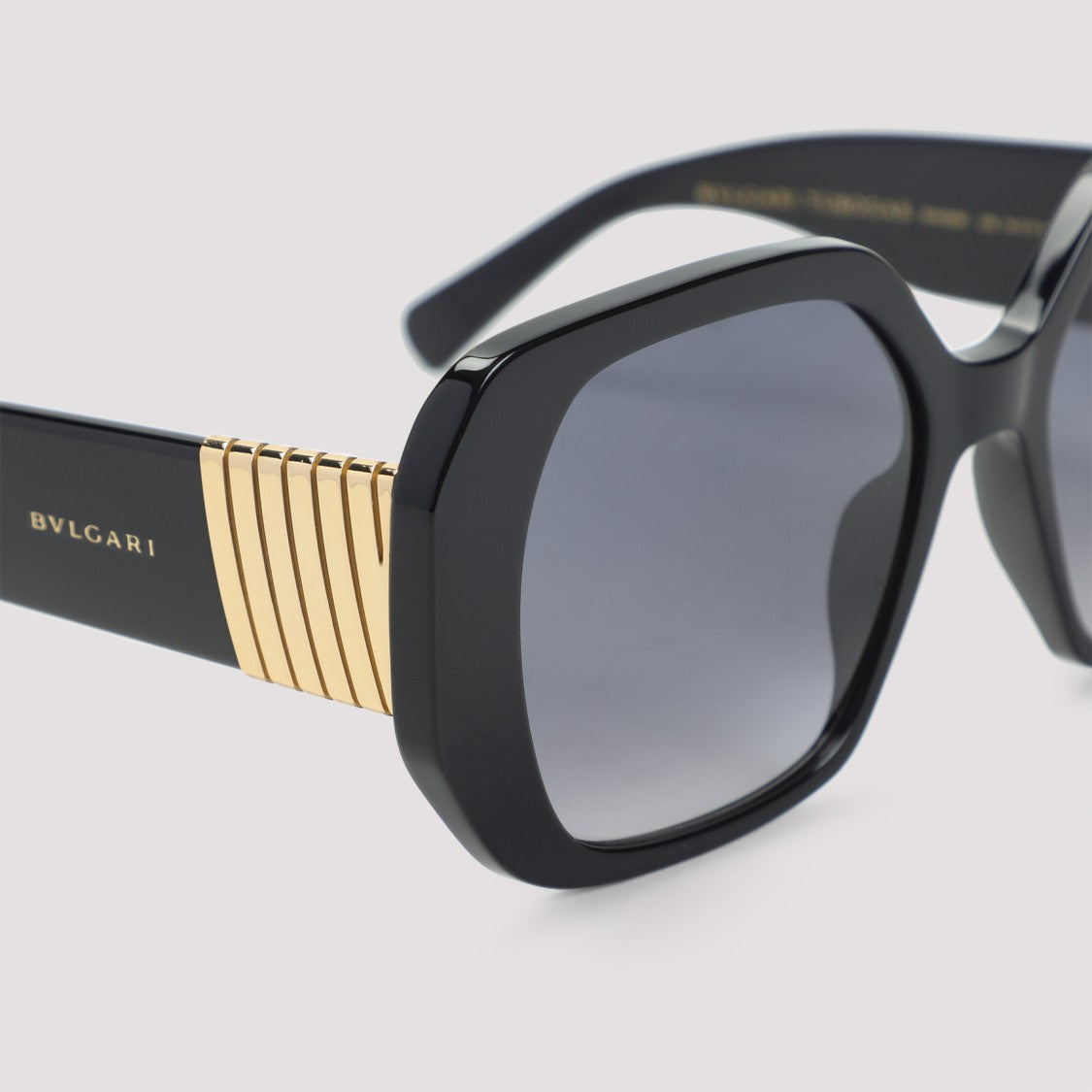 Bulgari Oversized Square Frame Sunglasses With Metallic Accents