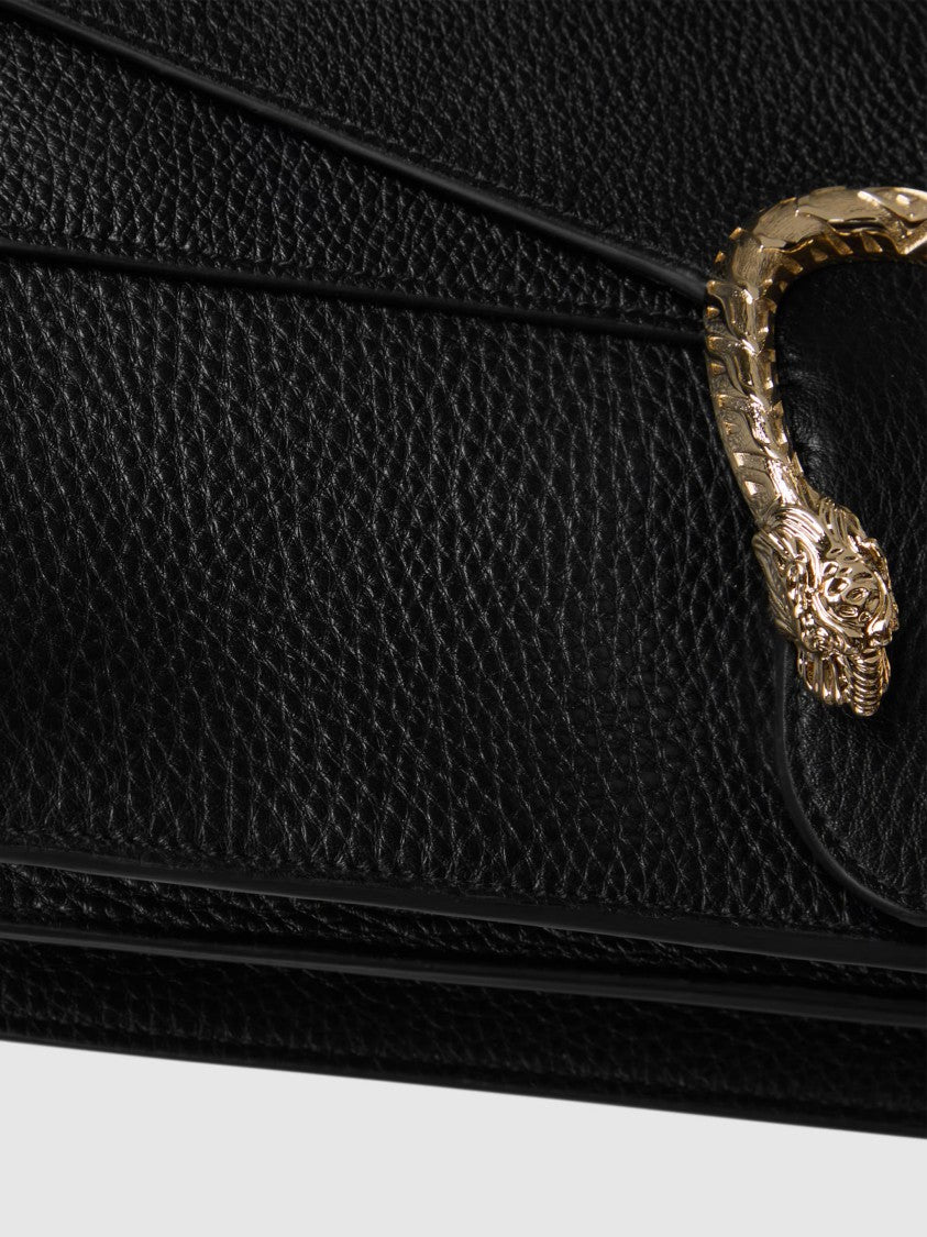 Gucci Black Dionysus Medium Leather Shoulder Bag