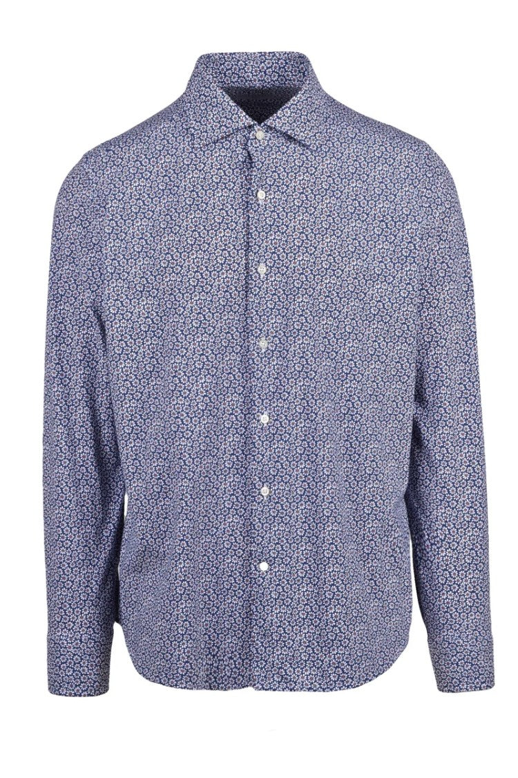 Ghirardelli Next Blue Polyamide Elastane Men's Next Stretch Shirt