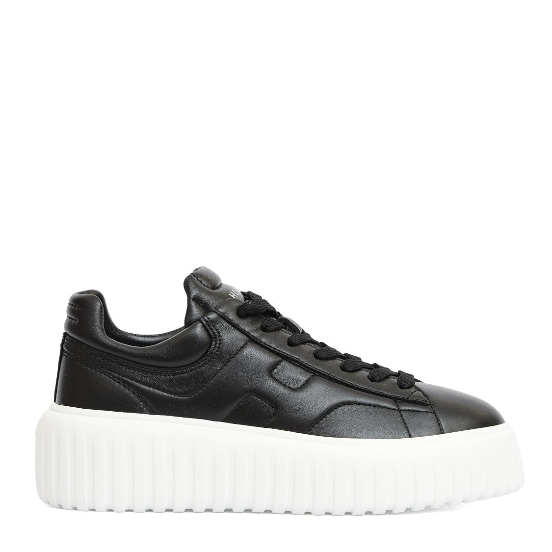 Hogan H Stripe Black Leather Sneakers