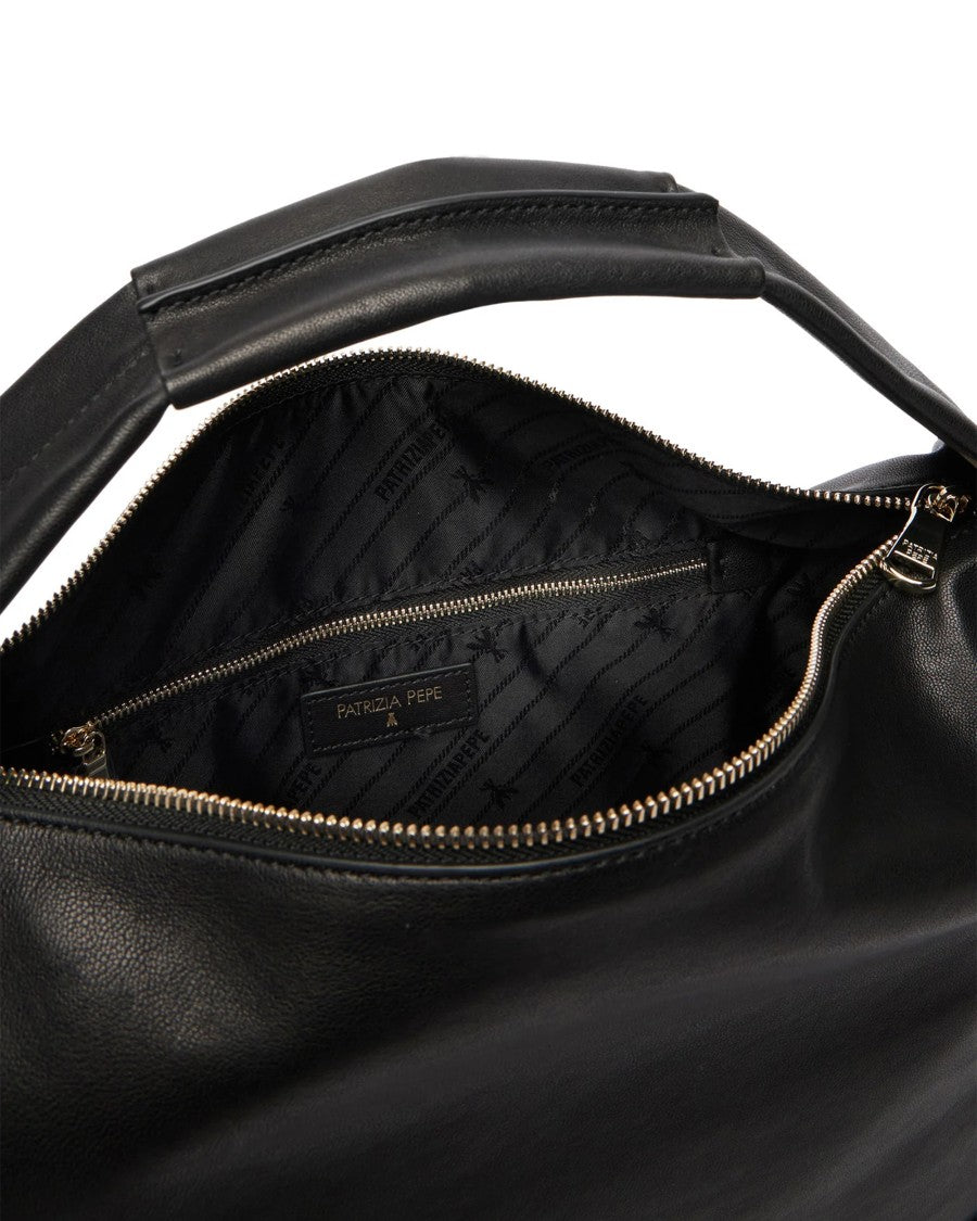 Patrizia Pepe Black Soft Shoulder Bag