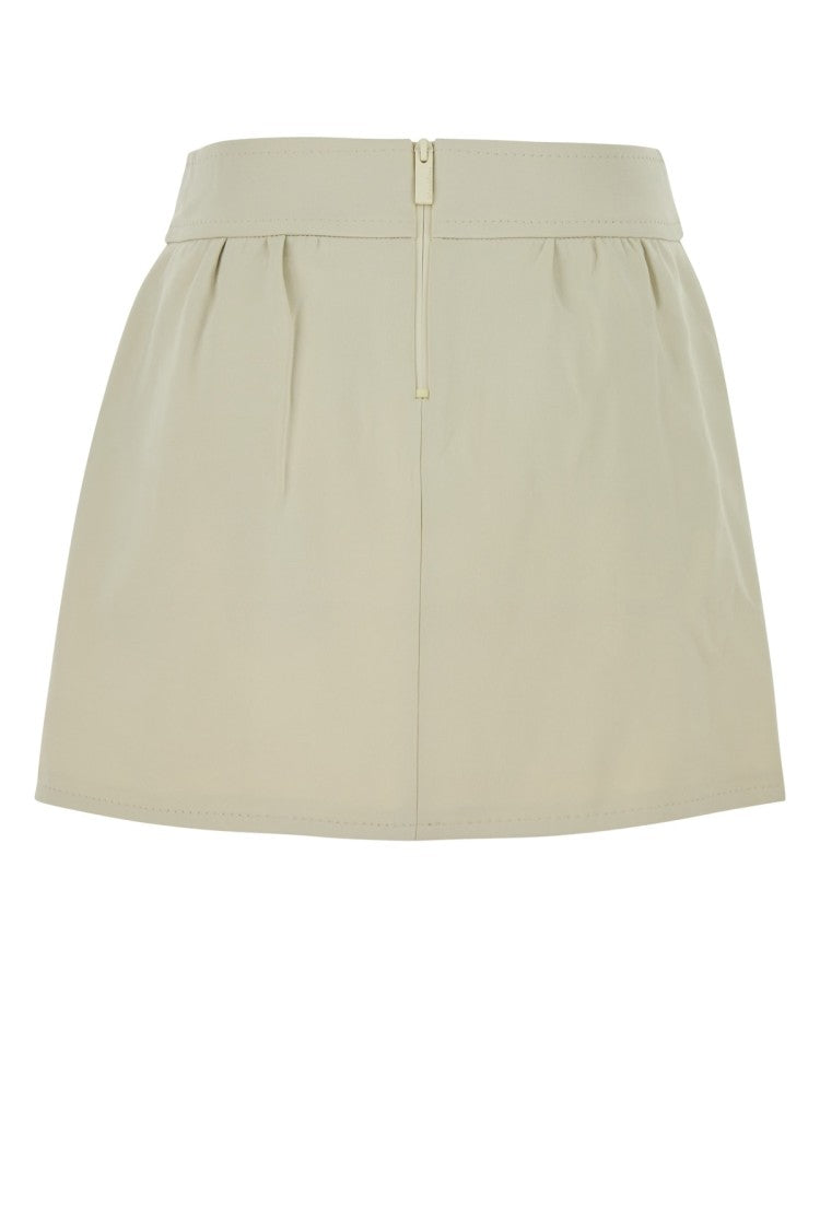 Max Mara Pleated Flared Mini Skirt With Discreet Zipper