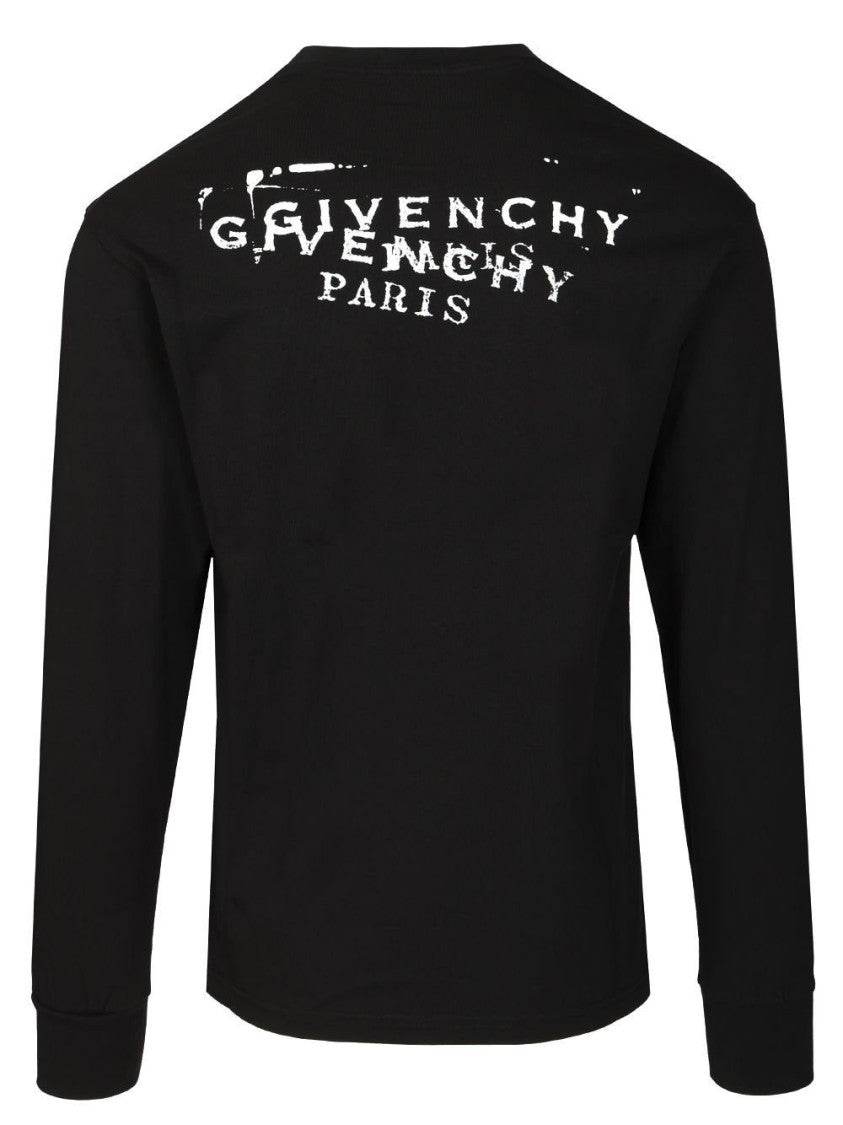 Givenchy Long-Sleeve Cotton Shirt With Classic Crew Neck And Subtle Logo