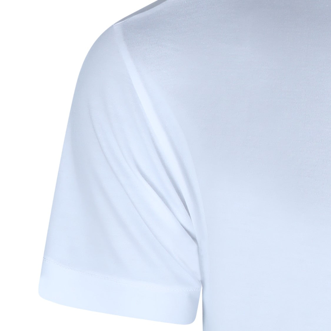 Stone Island Short-Sleeve White T-Shirt With Emblem Detail