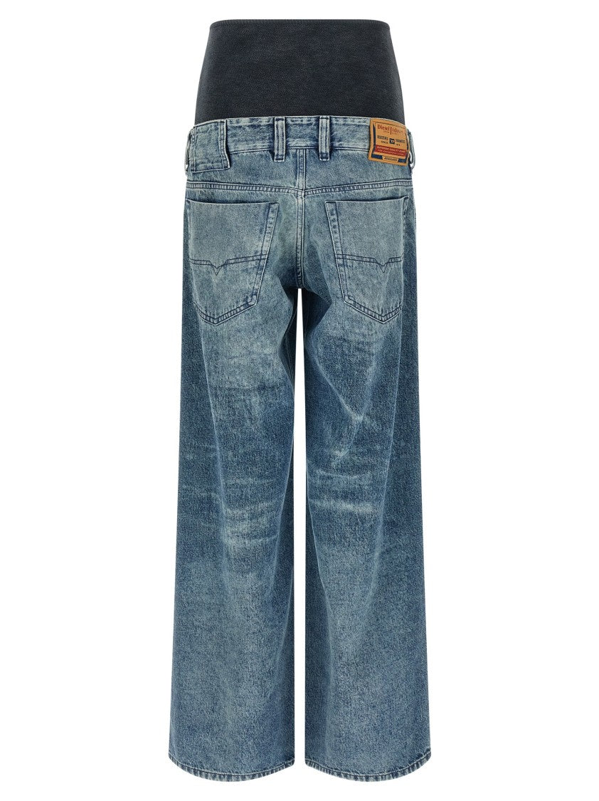 Diesel Stonewashed Cotton And Hemp Denim Jeans