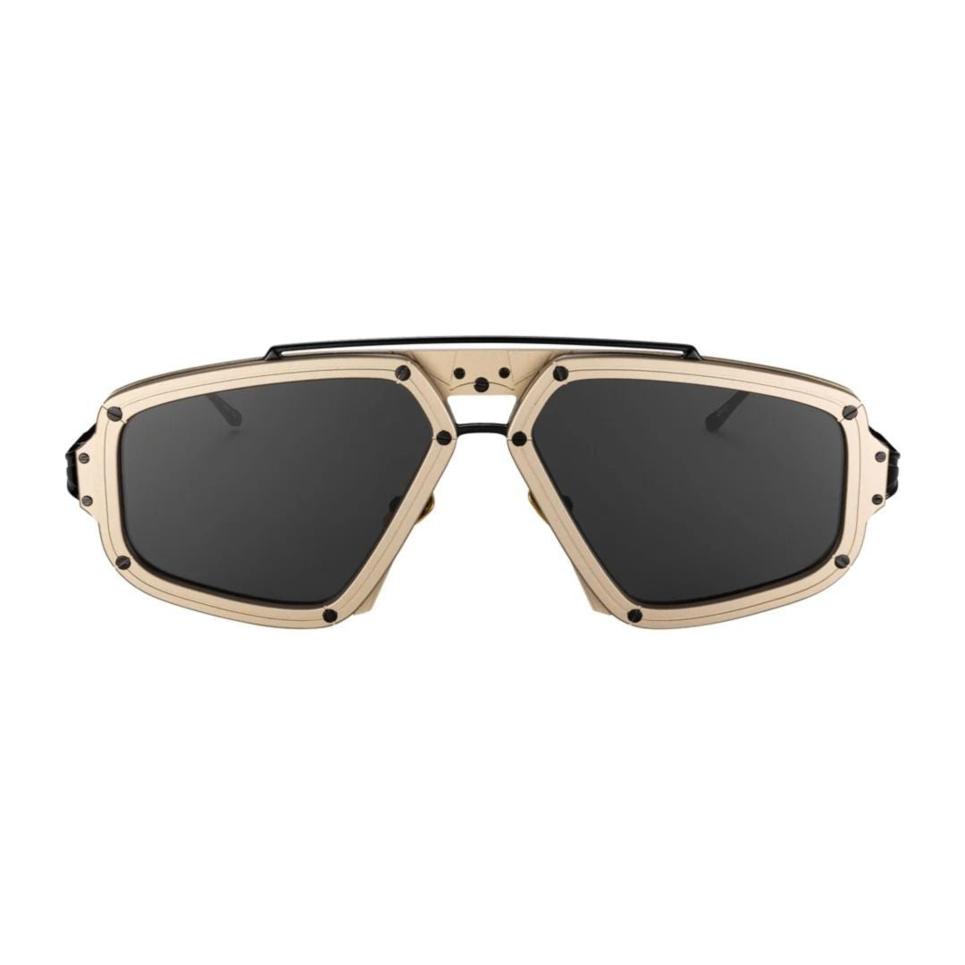 Vysen Dave Dv-4 Geometric Frame Titanium Sunglasses With Metallic Finish