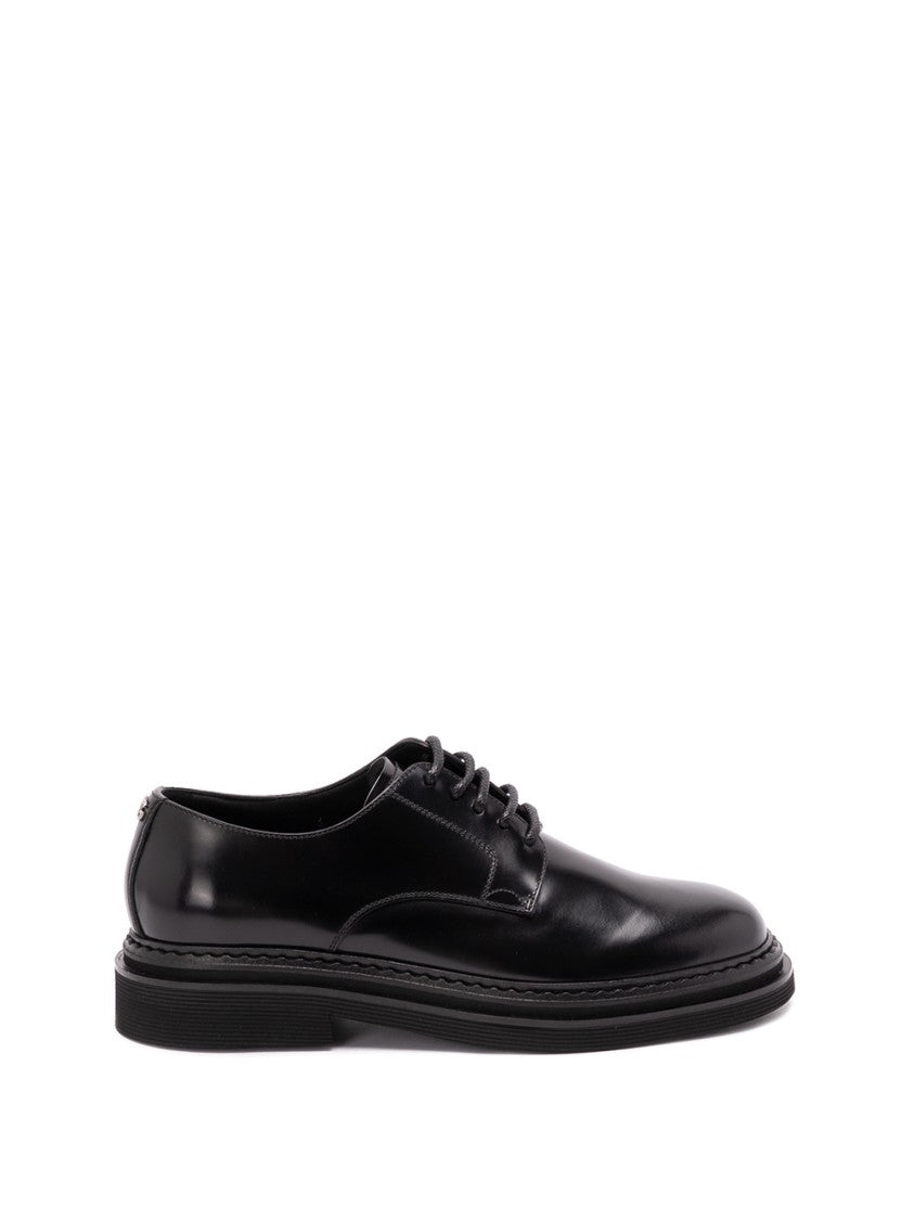 Dolce & Gabbana Calf Leather Polished Derby Shoes