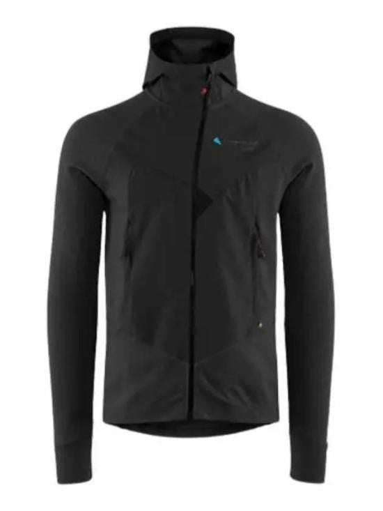 Klattermusen Fitted Black Jacket With High Collar