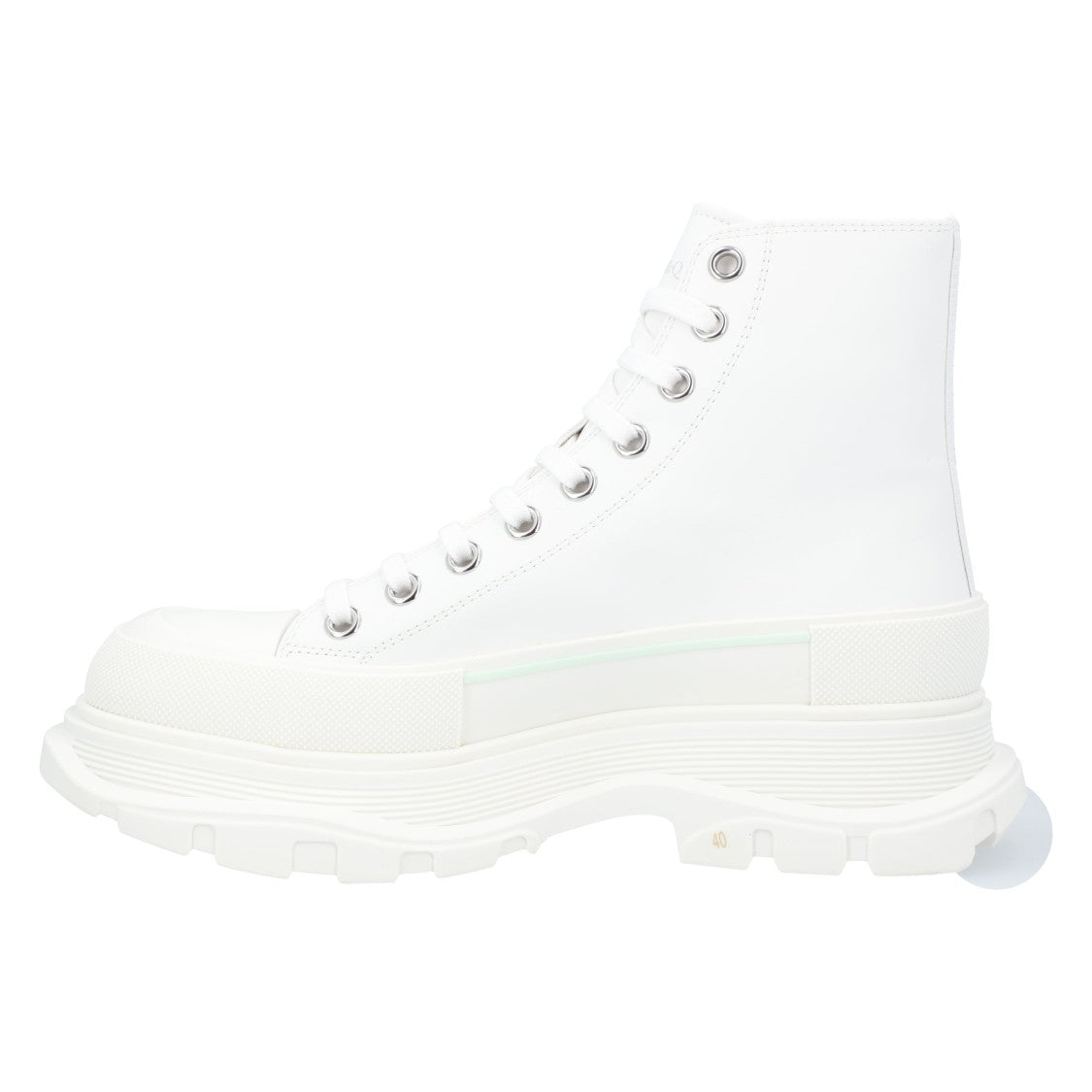 Alexander Mcqueen Tread Slick Boots 'White Graffiti'