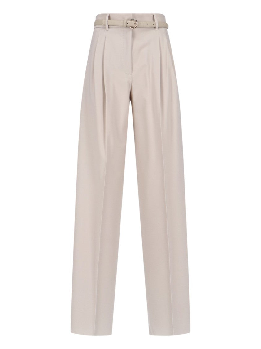 Max Mara Belted Pants – Ivory