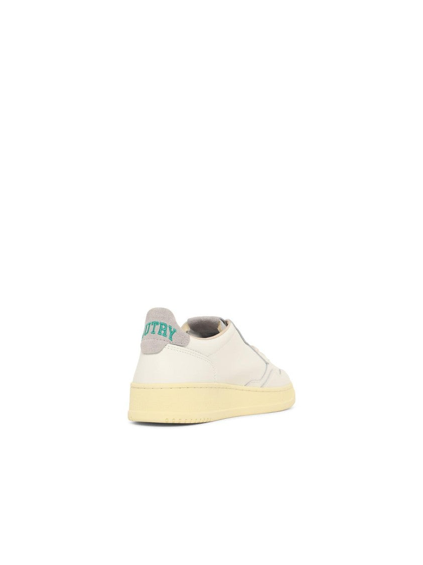 Autry 'Medalist Low' White Leather Sneakers