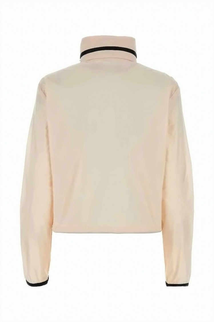 Moncler Cropped Jacket With High Collar And Concealed Zip Closure