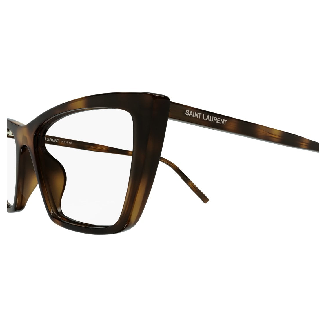 Saint Laurent Sl 737 Mica Thin Opt Oversized Tortoiseshell Square Frame Eyeglasses