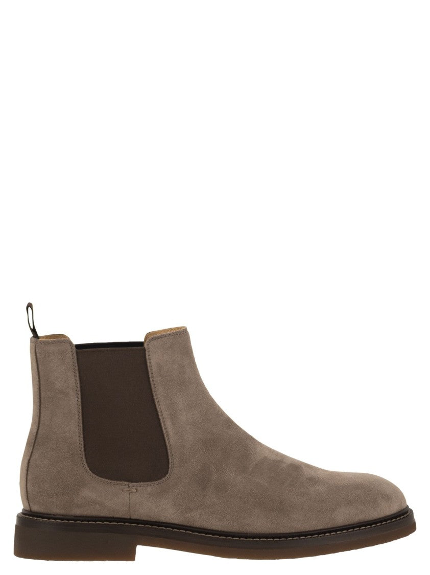 Brunello Cucinelli Chelsea Boot In Suede