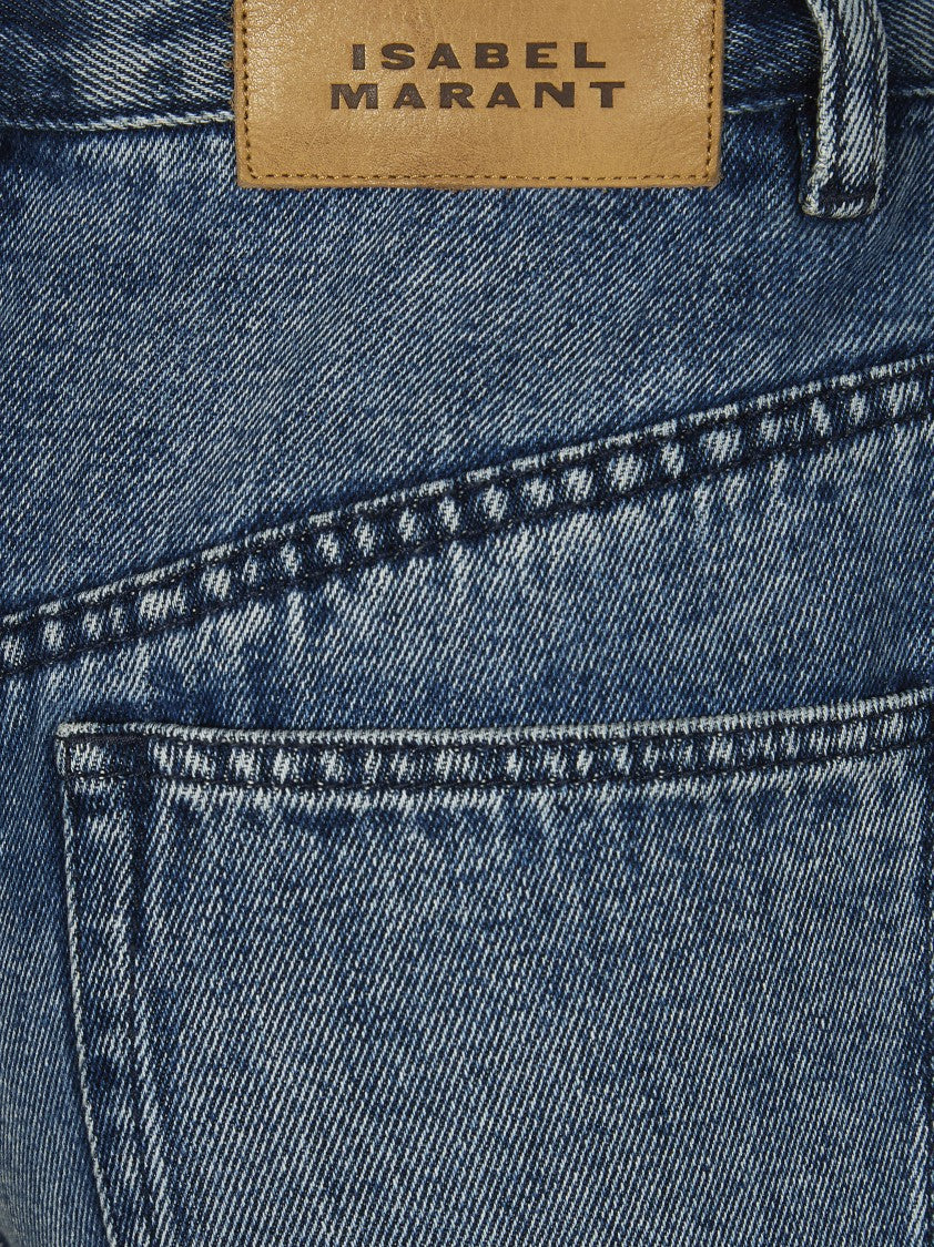 Isabel Marant Mid Rise Jenny Diagonal Seam Jeans