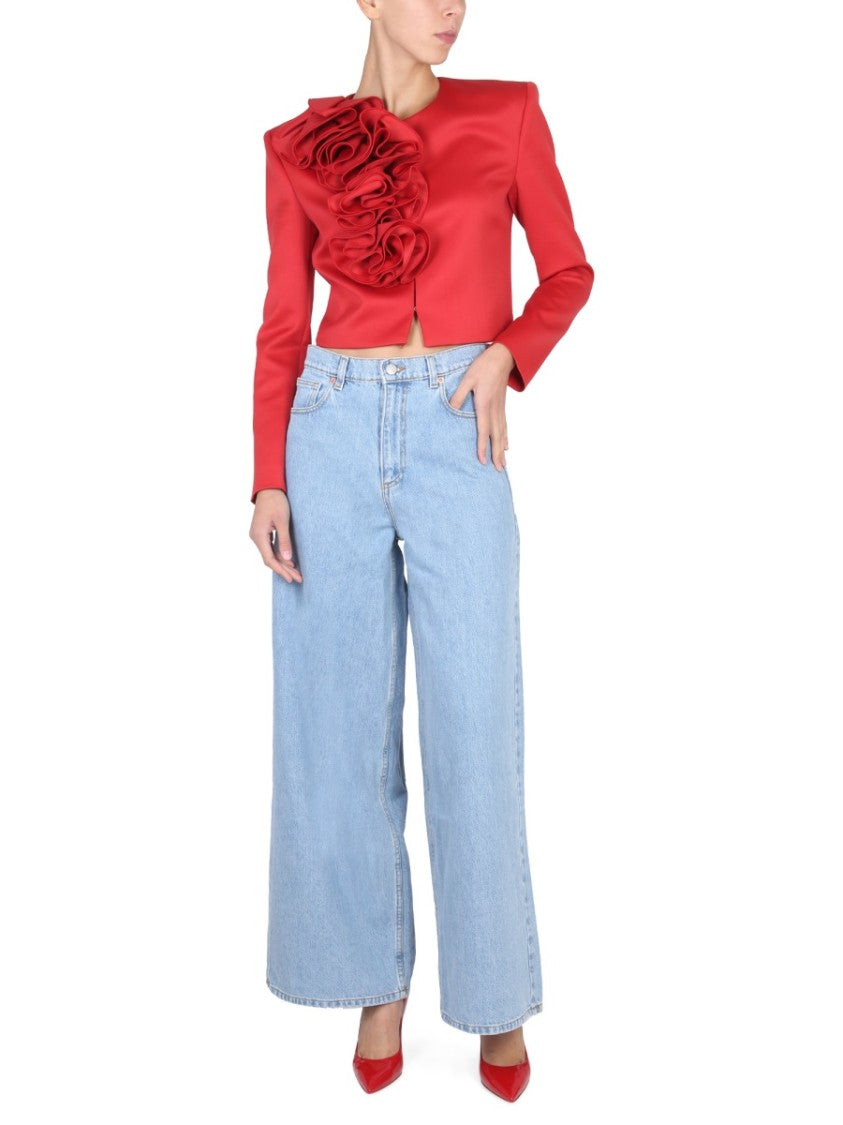 Magda Butrym High-Waisted Wide-Leg Jeans With Five-Pocket Styling