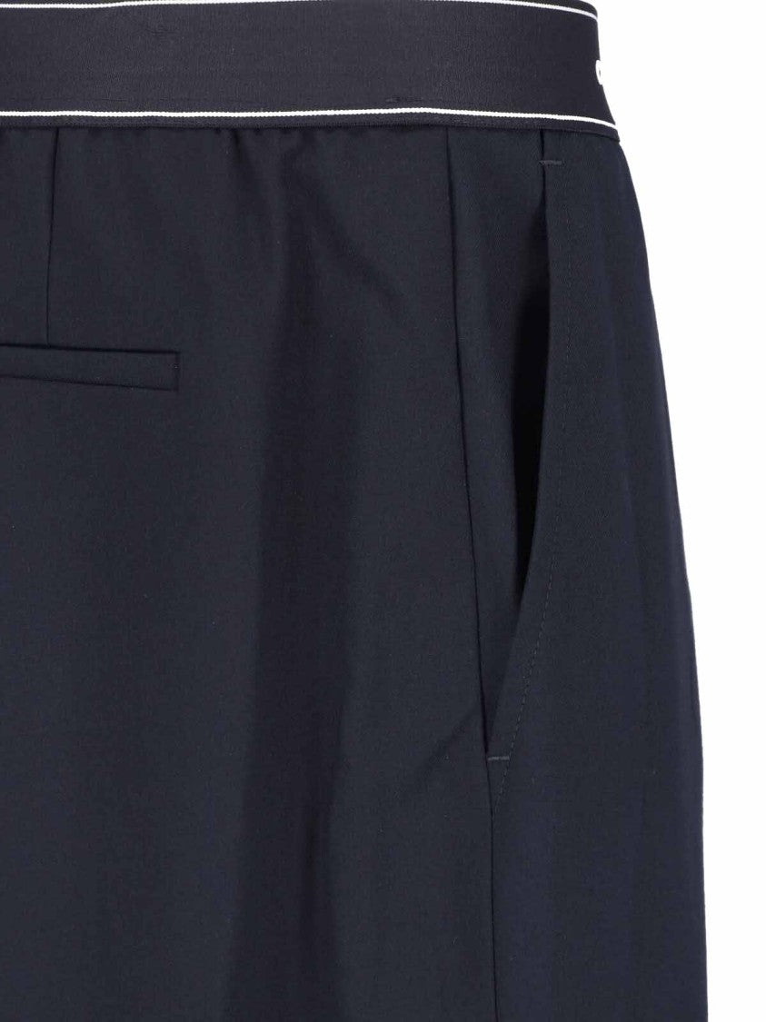 Casablanca Black Virgin Wool Straight-Leg Pants