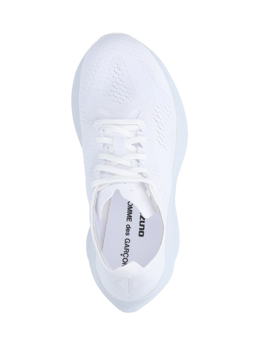 Comme Des Garçons Tonal White Fabric Sneakers