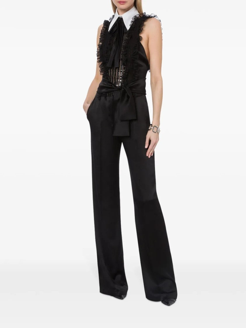 Alberta Ferretti Tailored Neutrals Minimalist Smooth Finish Pants