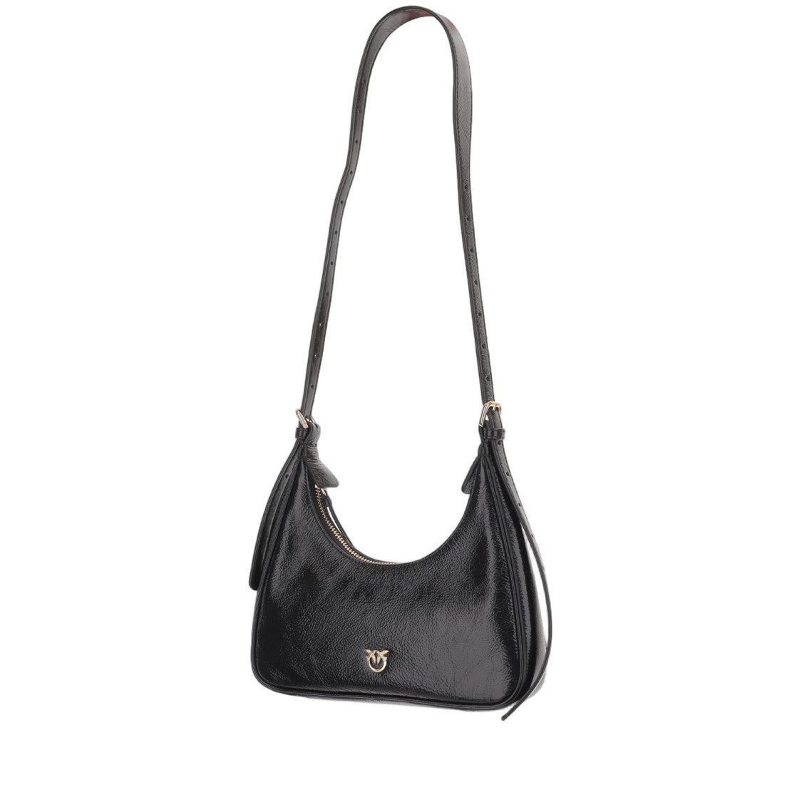 Pinko Glossy Leather Hobo Bag