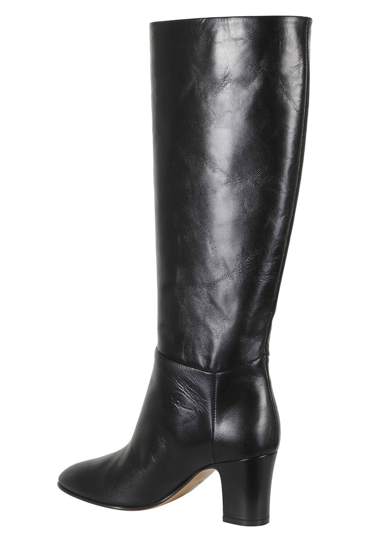 Alberta Ferretti Leather High Shaft Leather Sole Leather Boots