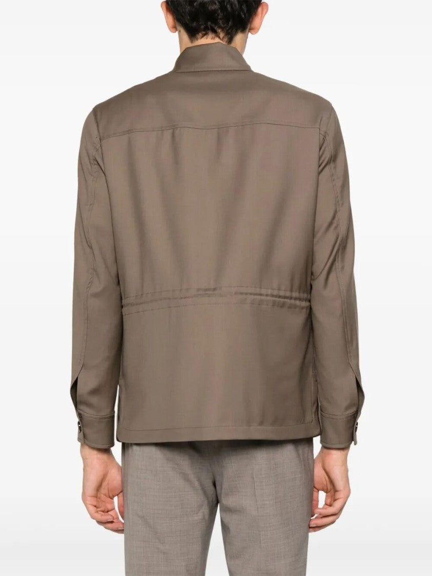 Montecore Wool Utility Jacket With Structured Collar