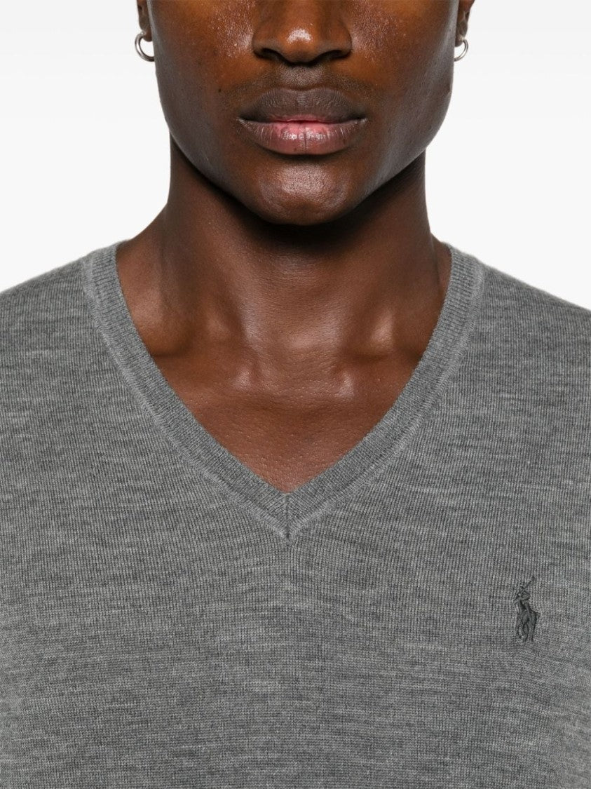 Polo Ralph Lauren Medium Grey Wool Sweater