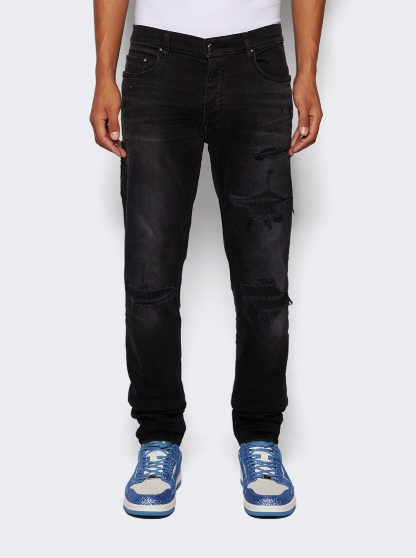 Amiri Ma Varsity Repair Jeans Vintage Black