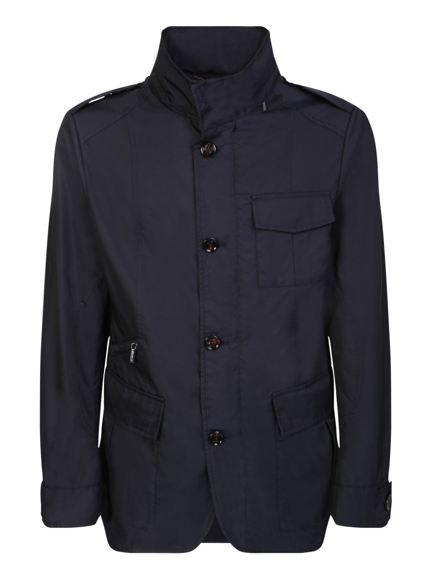 Moorer Blue Three-Quarter Coats