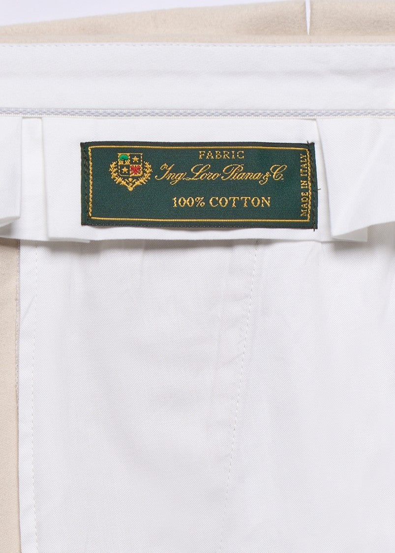 Franzese Collection Tailored Beige Trousers With Peach-Touch Fabric