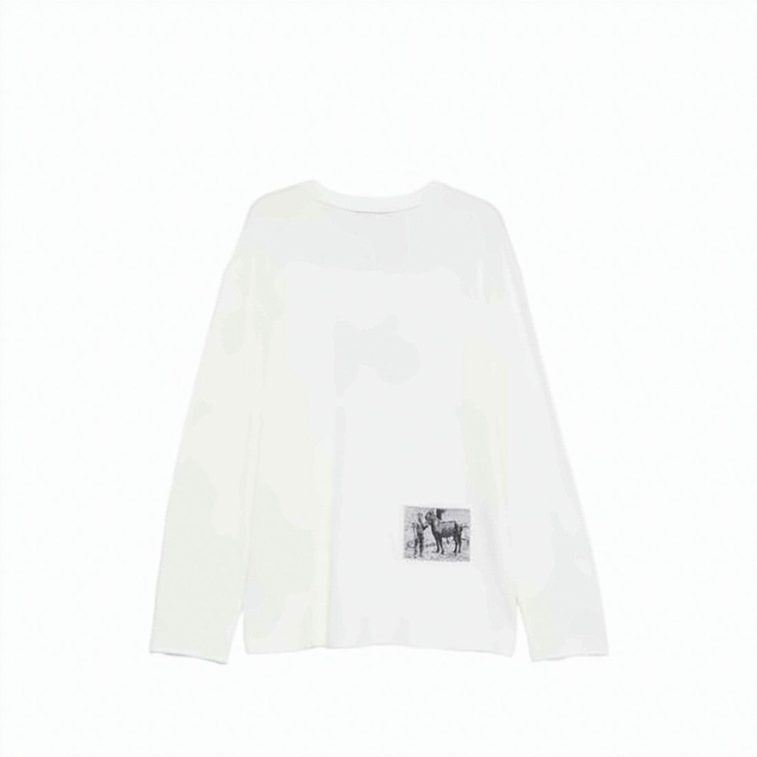 Jacquemus White Long-Sleeve T-Shirt With Subtle Photographic Prints