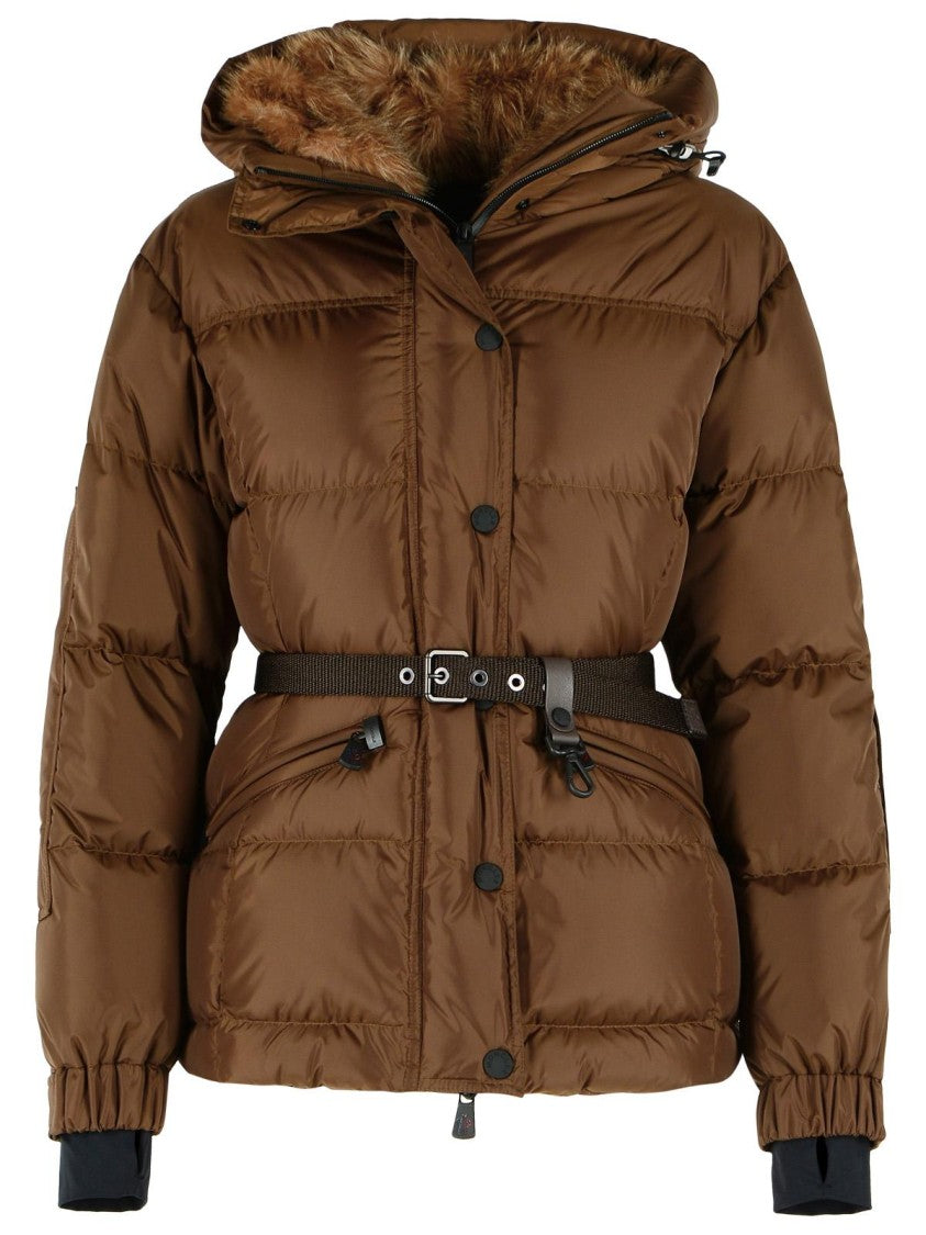 Moncler Grenoble Brown Salastrains Quilted Polyamide Insulated Ski Jacket