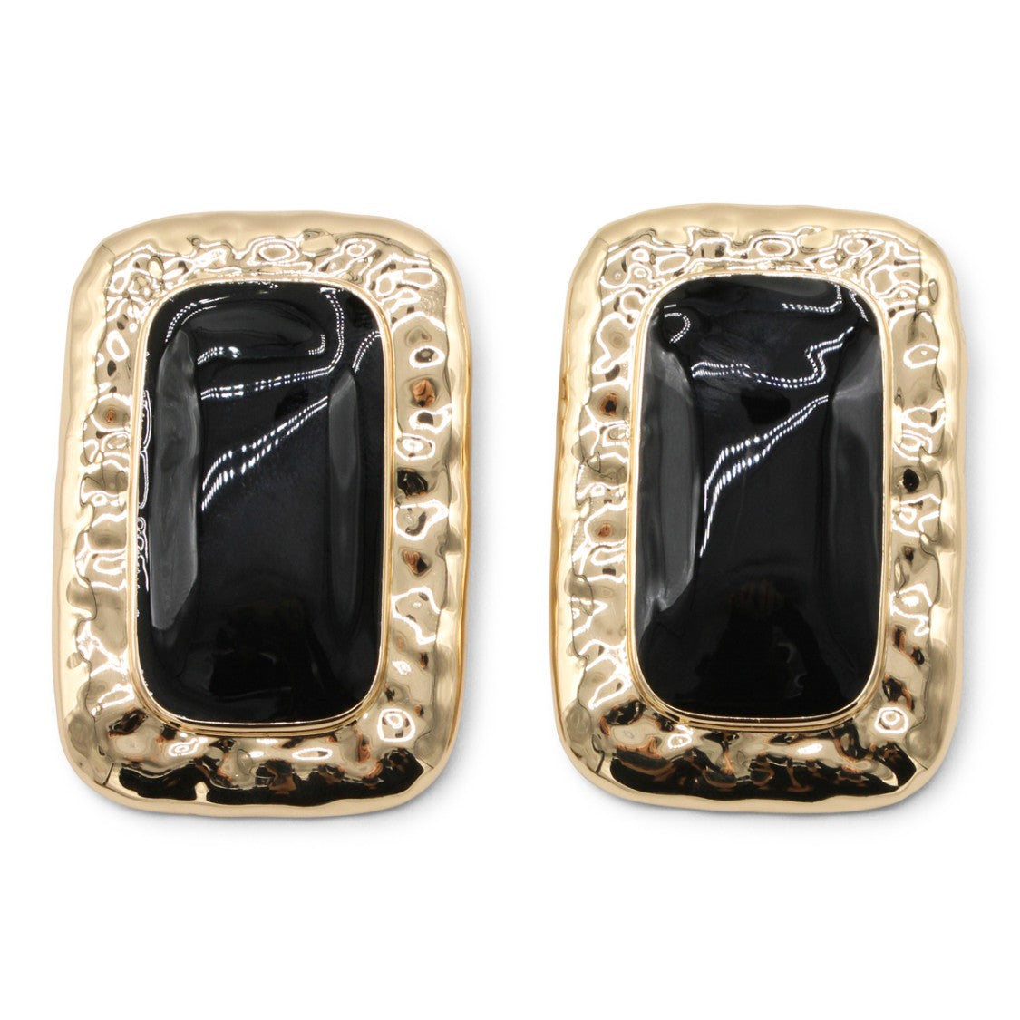 Self-Portrait Gold And Black Tone Earrings