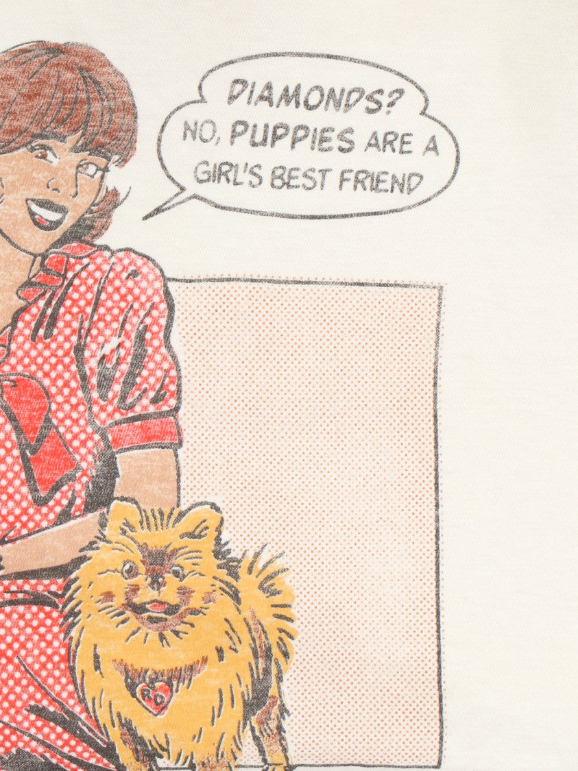 Re/Done Puppies T-Shirt – White