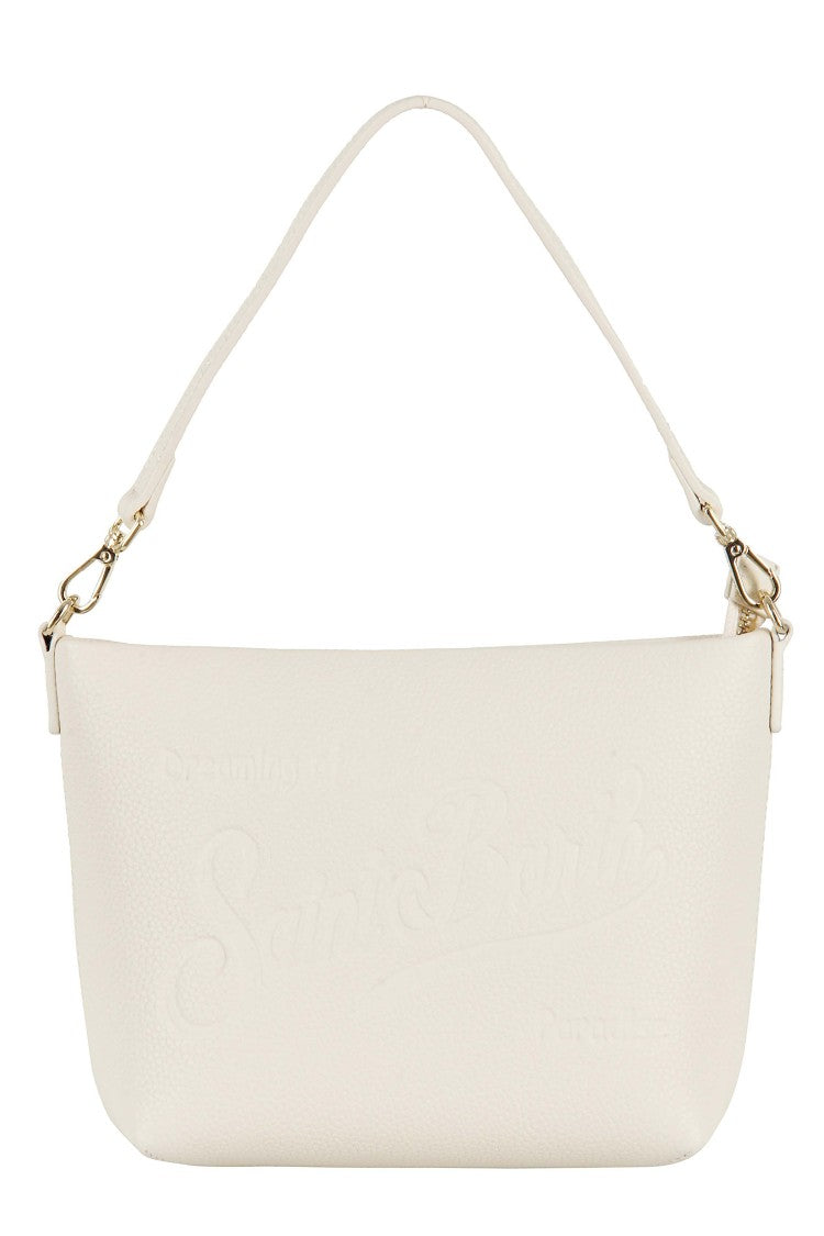 Mc2 Saint Barth Textured Leather Clutch Bag With Removable Handle