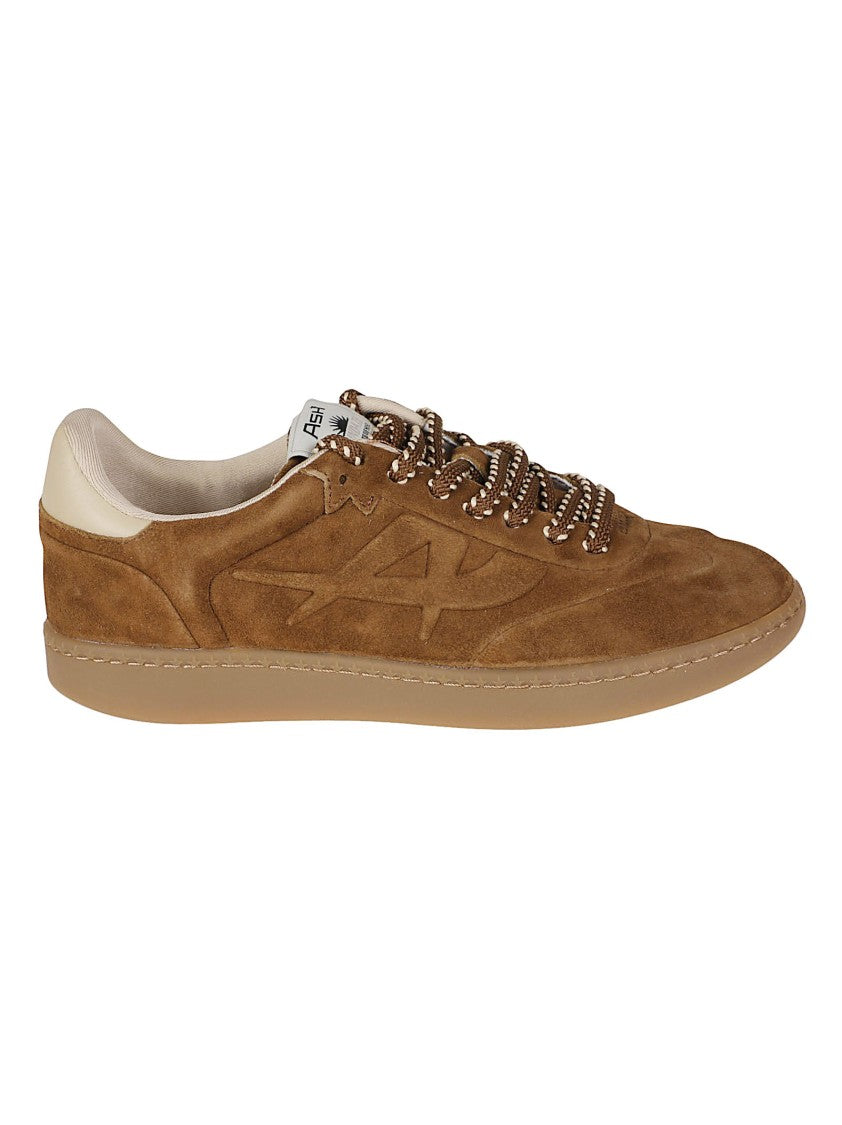 Ash Brown Siena Suede Low-Top Sneakers