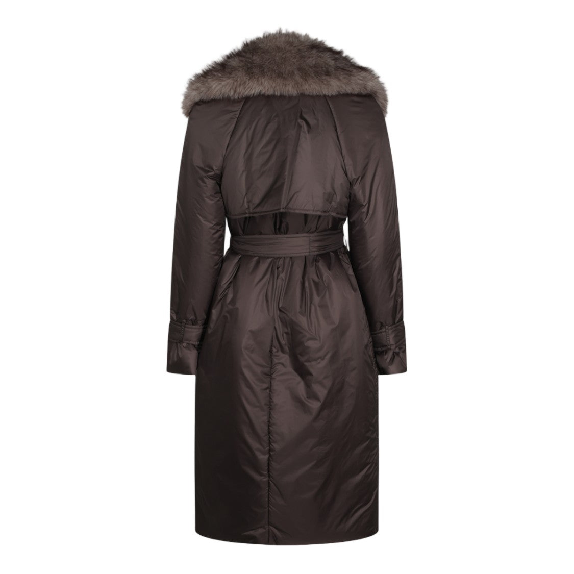 Antonelli Firenze Fur-Collar Adjustable-Strap Long Down Coat