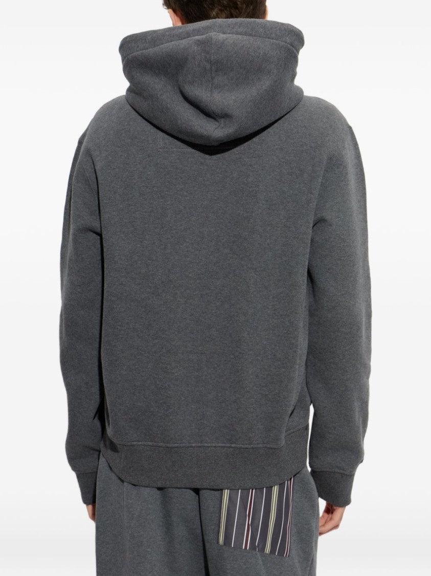 Lanvin Silk-Blend Ribbed Zip-Up Hoodie