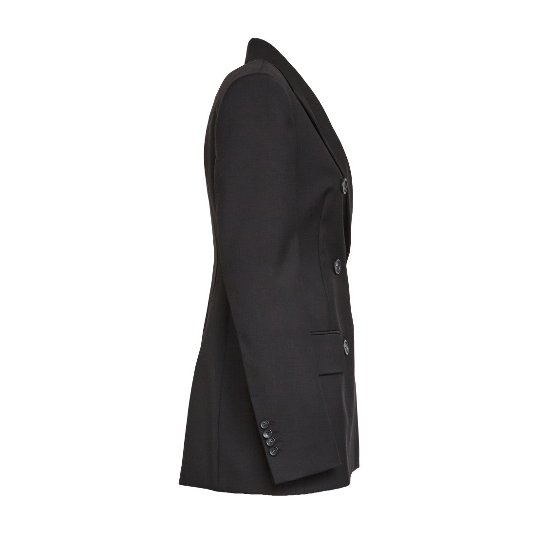 Sportmax Fitted Tailored Blazer In Natural Stretch Wool